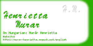 henrietta murar business card